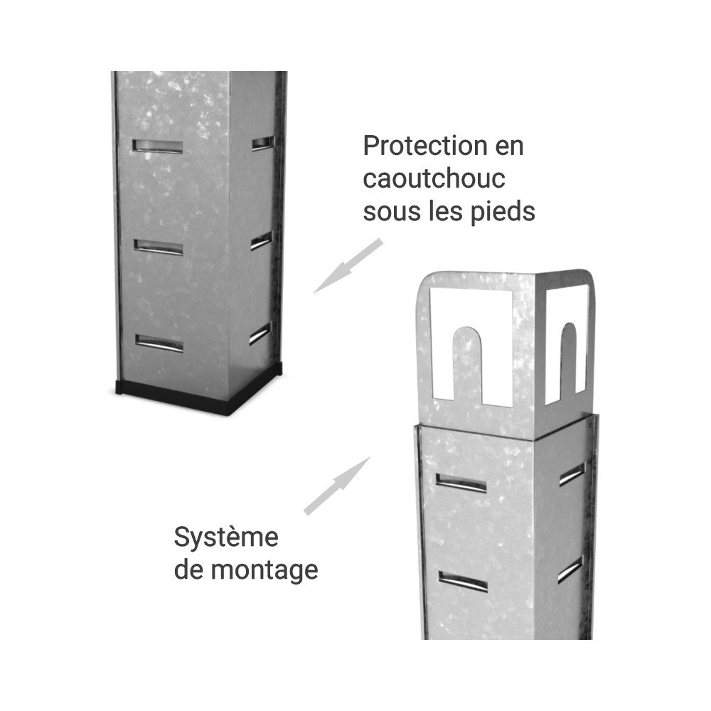 Étagère d'angle polyvalente en métal - Charge lourde Max 750kg - 180 x 90 x 45 cm - Gris